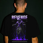 REVENGE Oversized Graphic T-Shirt – Futuristic Warrior Edition