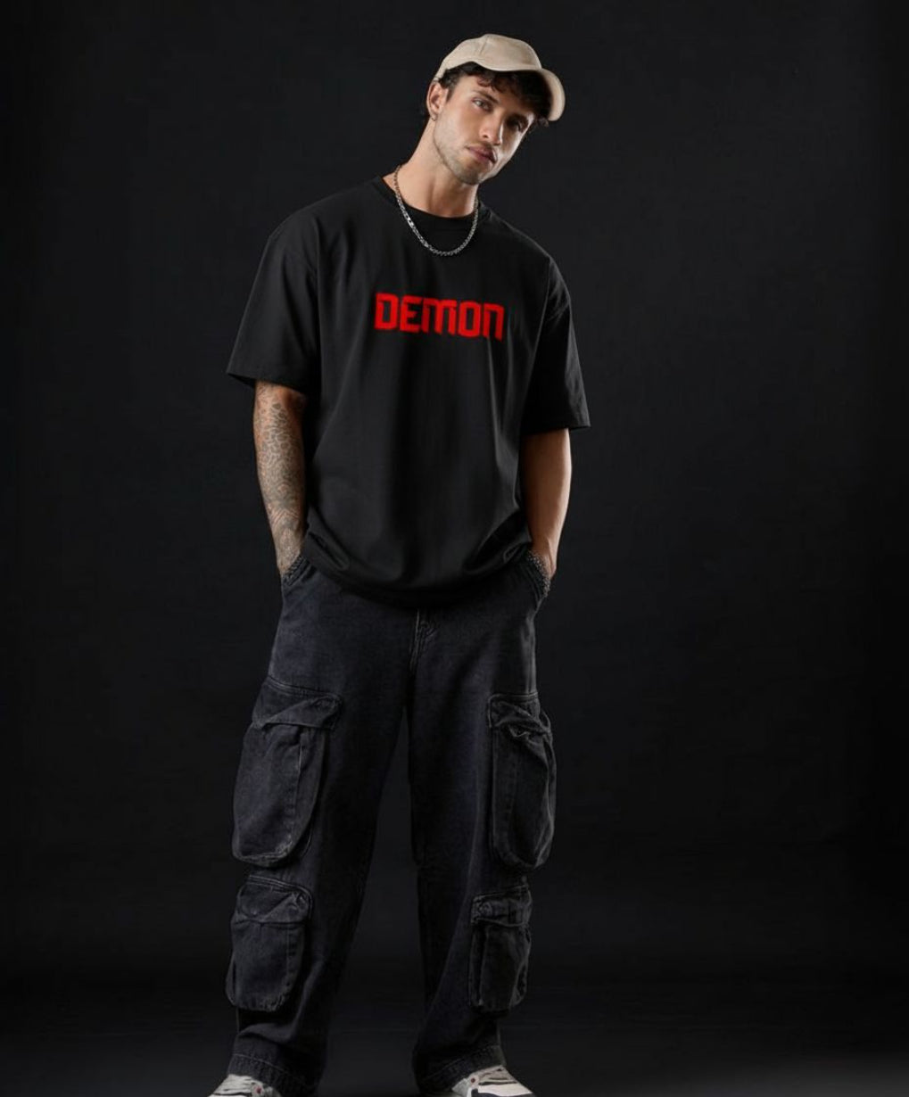 Demon Spirit Oversized T-Shirt – Japanese Oni Warrior Edition