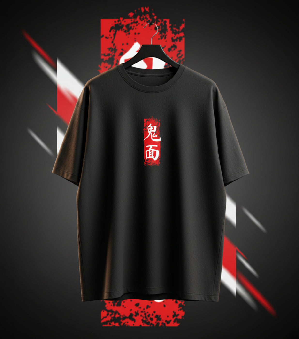 Oni Guardian Oversized T-Shirt – Japanese Oni Warrior Edition