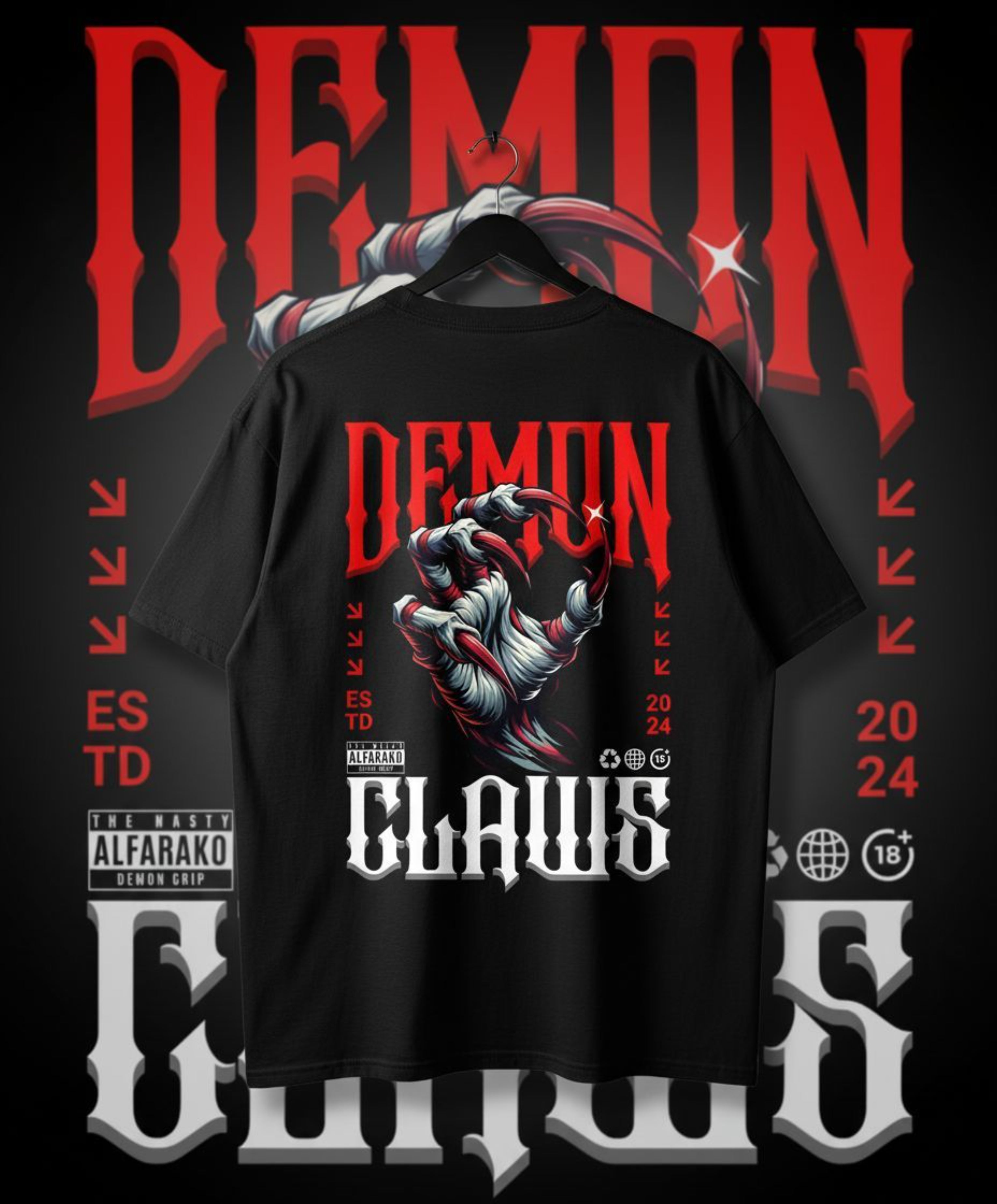 Demon Claws Oversized T-Shirt